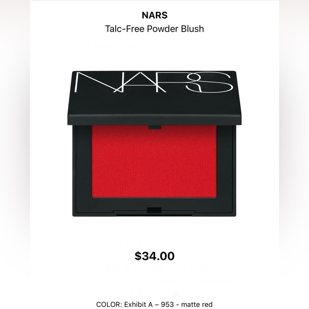 NARS Blush- Exhibit A